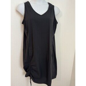 COLUMBIA Dress XL  Anytime Casual III Ruched Cinched Sleeveless Black EUC